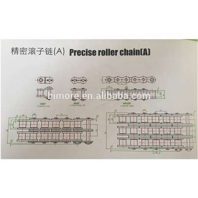 16A-3 pitch 25.4mm BIMORE Escalator drive chain, triplestrand row